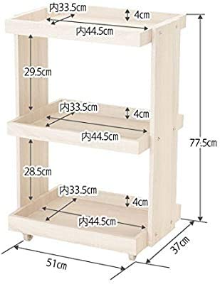 Vm decor 3-Tier Solid Wood Rolling Bar Cart Wine Serving Cart, Wheels,Utility Cart, Kitchen Storage Cart, Seasoning Rack on Wheel,for Dining Room Wine Serving Trolley (3 Tier, Brown) (3 Tier, White)