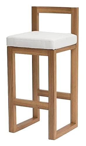 Khezzart Sheesham Wood Bar Chair with Cushioned Seat – Premium Solid Wood Bar Stool for Home, Kitchen, or Bar – Ergonomic Design, Durable, and Stylish – Ideal for Modern and Traditional Décor