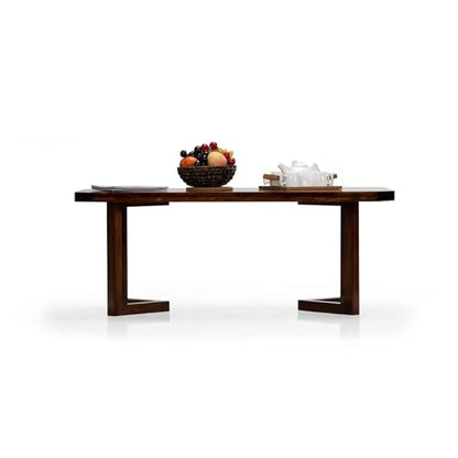 OGESTA Sheesham Wood Coffee Table with Premium Leg, Modern Living Room End Table, Walnut Finish