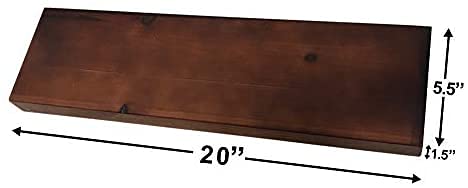 Vm decor Wood 20 Inch Floating Shelves For Wall Set Of 3, Rustic Wall Mounted Ledge Shelf For Bathroom, Bedroom, Living Room