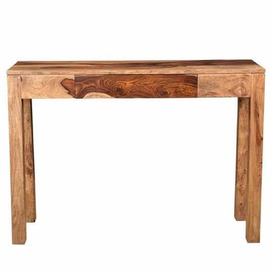 Khezzart Sheesham Wood One Drawer Folding Study Table for Living Room | Console Table | Provincial Teak Finish