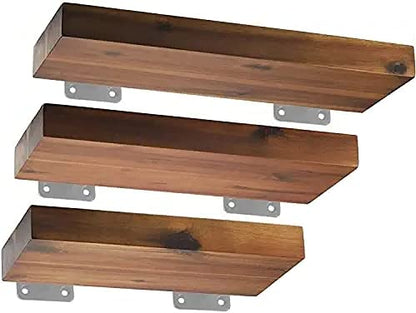 Vm Decor 18 Inch Floating Shelves For Wall Set Of 3, Rustic Wall Mounted Ledge Shelf For Bathroom, Bedroom, Living Room (Sheesham Wood)