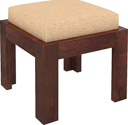 VM DECOR Craft-Center Coffee Table 4 Seater with Four Stool for Living Room | Center Coffee Table with 4 Stool Made Up with Solid Indian Sheesham Wood Mahogany Finish-L 34 x D 34 x H 18 Inch