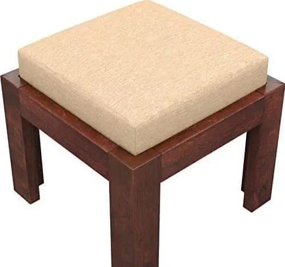 VM DECOR Craft-Center Coffee Table 4 Seater with Four Stool for Living Room | Center Coffee Table with 4 Stool Made Up with Solid Indian Sheesham Wood Mahogany Finish-L 34 x D 34 x H 18 Inch